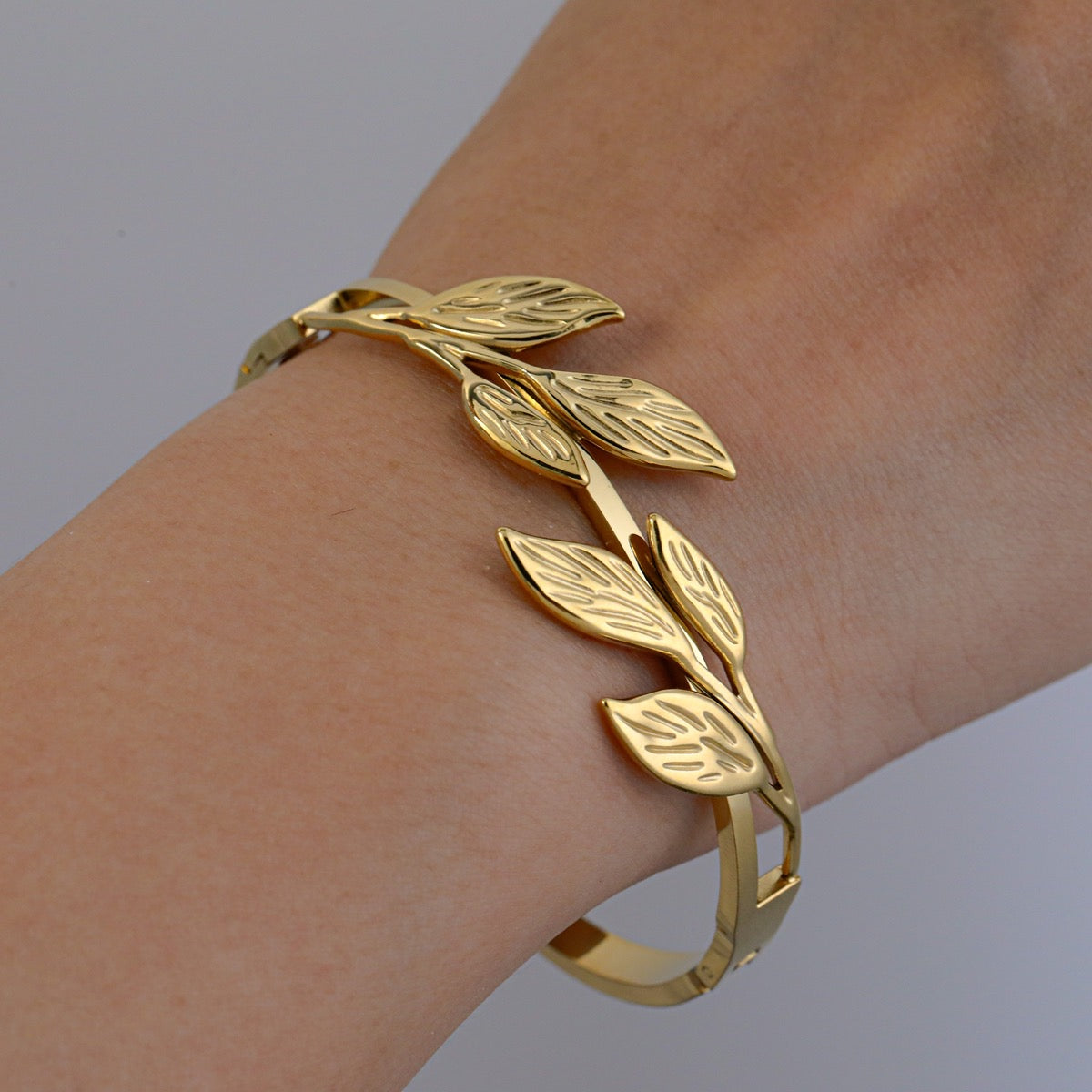 Bracelet Jonc Feuilles d’automne