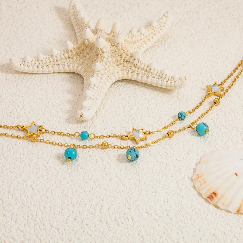 Bracelet de cheville Turquoise