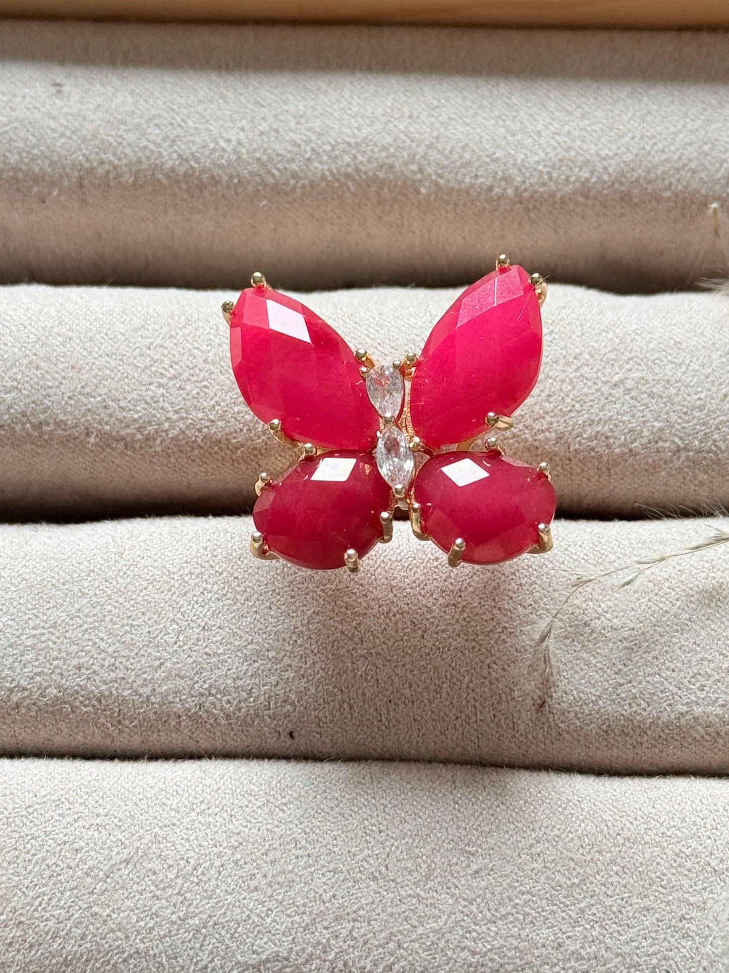 Bague Papillon Éclat - Bague Ajustable