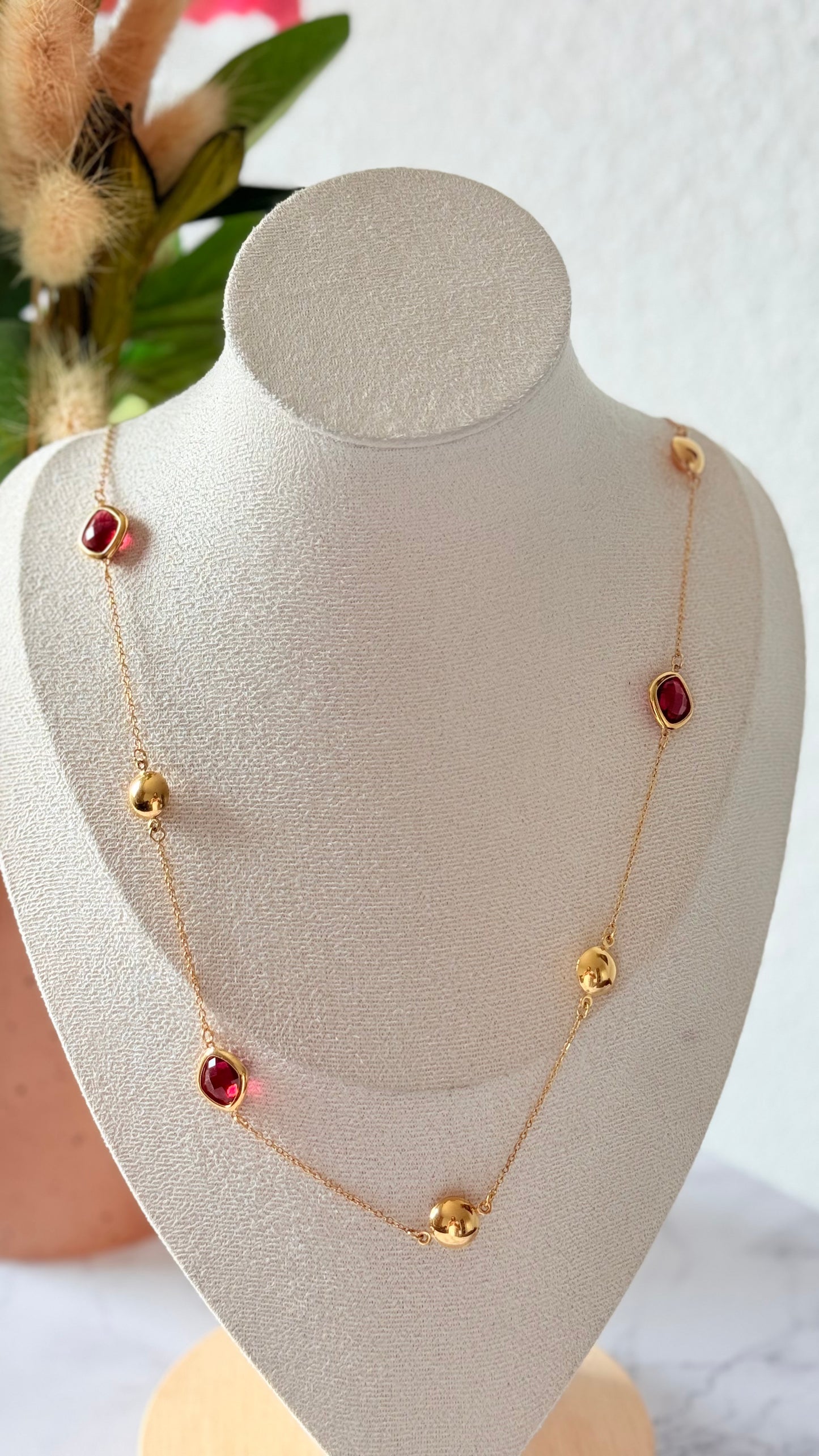 Sautoir bohemian light ROUGE