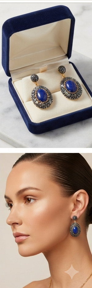 Boucles d’oreilles Amanda - Lapis Lazuli