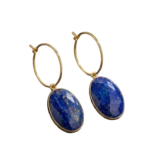 Boucles d’oreilles Alkéo- Véritable Lapis Lazuli