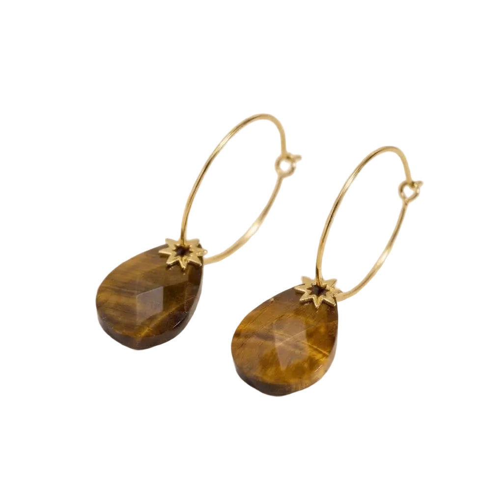 Boucles d’oreilles Tristone - Oeil de tigre