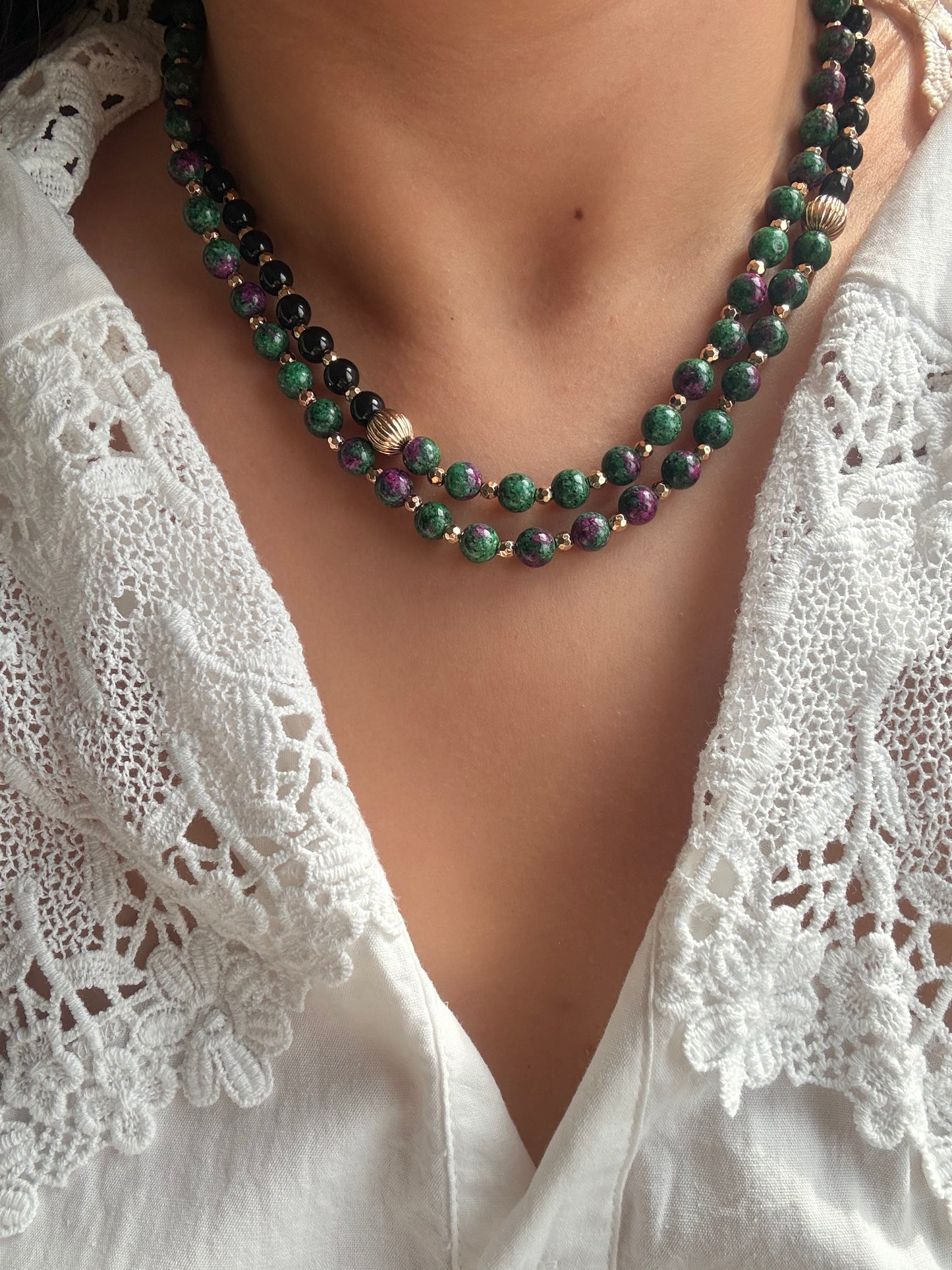 Collier Miraculeuse - Rubis Zoisite