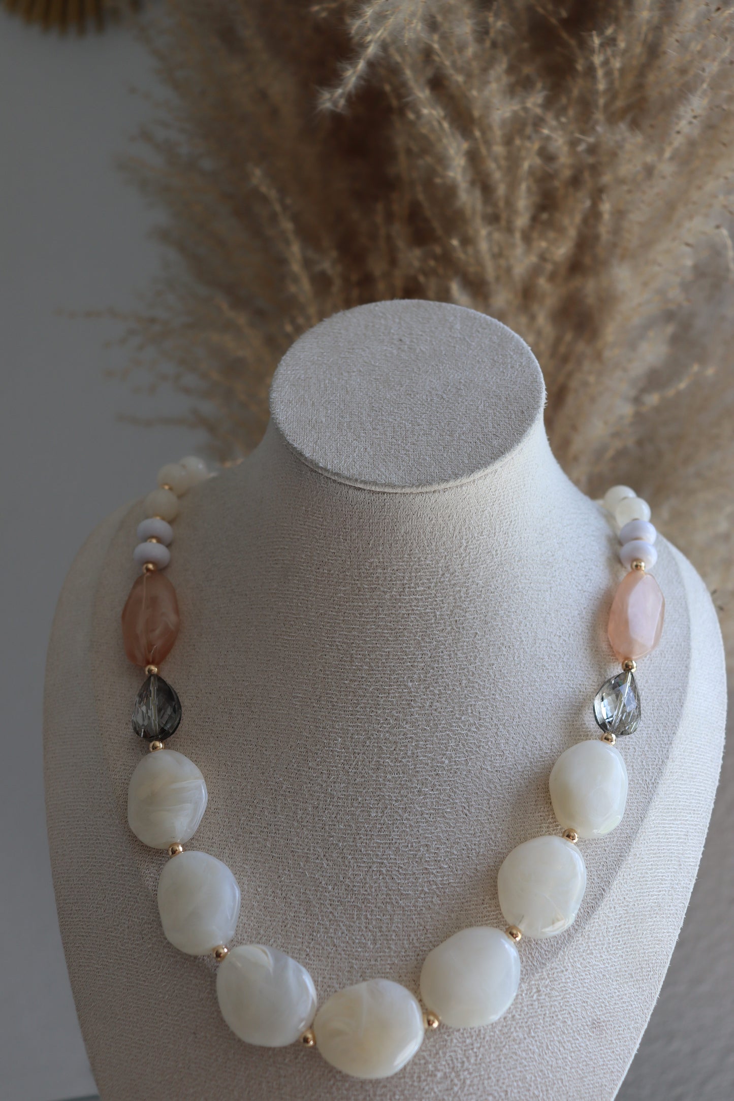 Collier Sautoir Emira - Blanc
