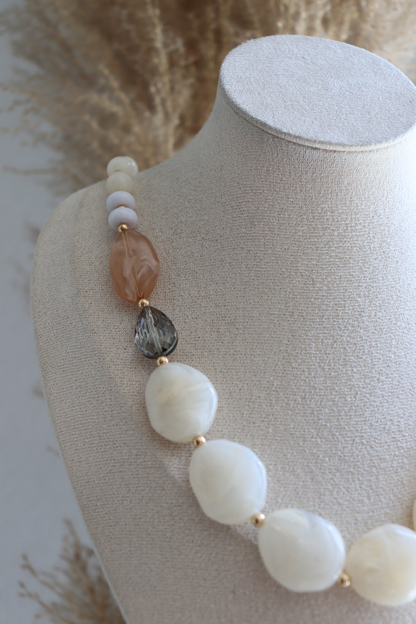 Collier Sautoir Emira - Blanc