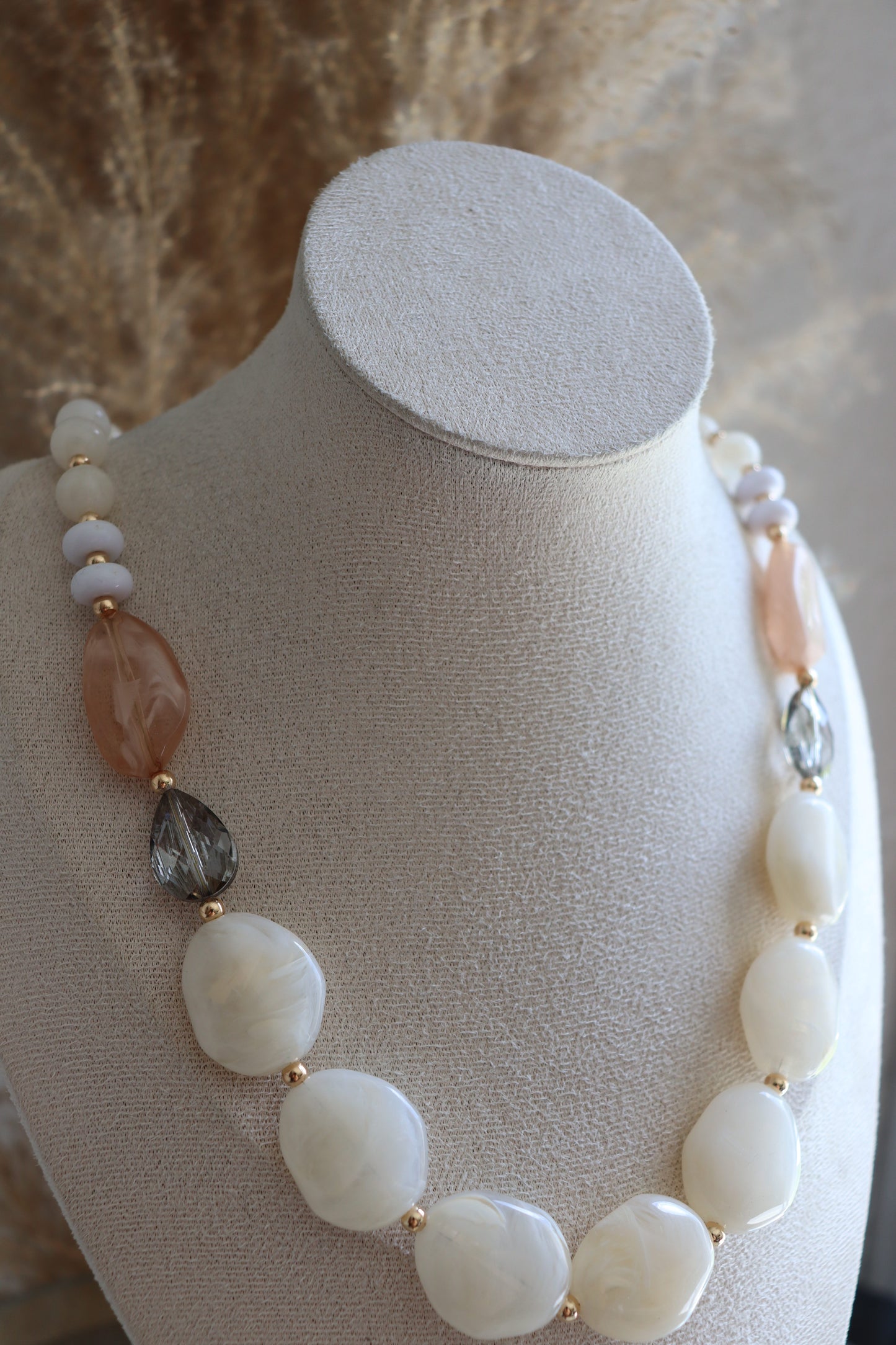 Collier Sautoir Emira - Blanc