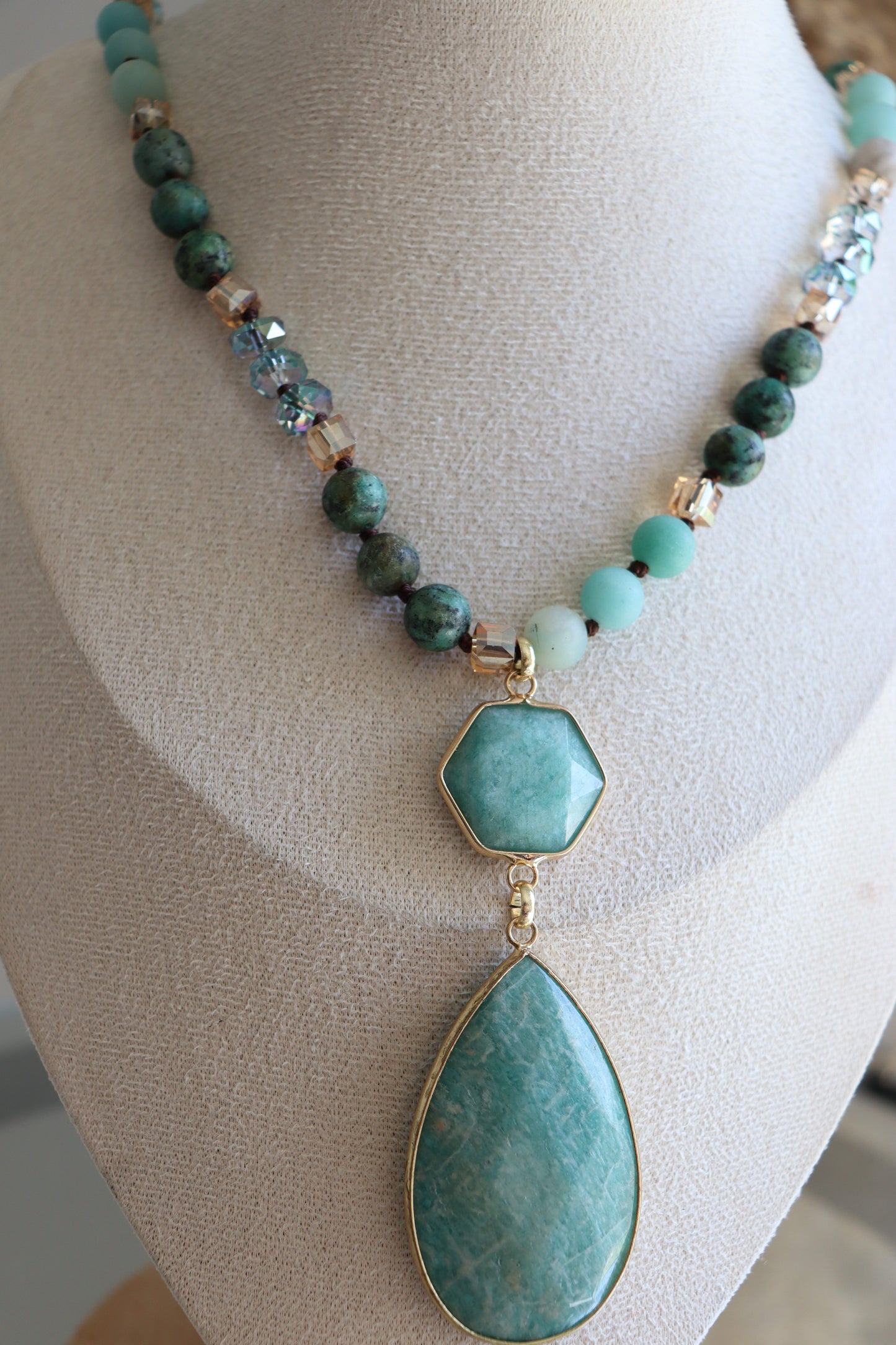 Sautoir Amazonite – Sérénité & Confiance