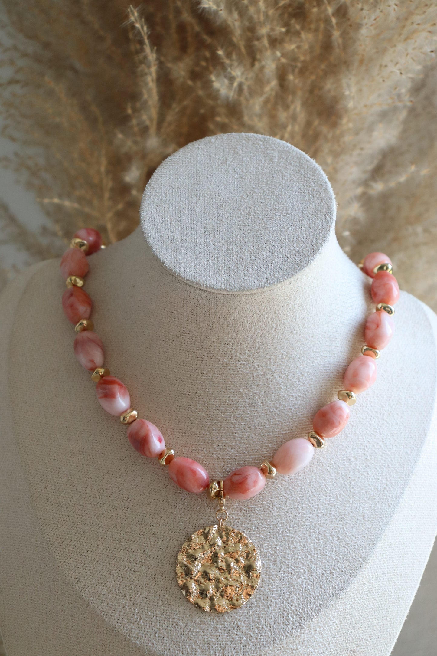 Collier Neyla-rose abricot