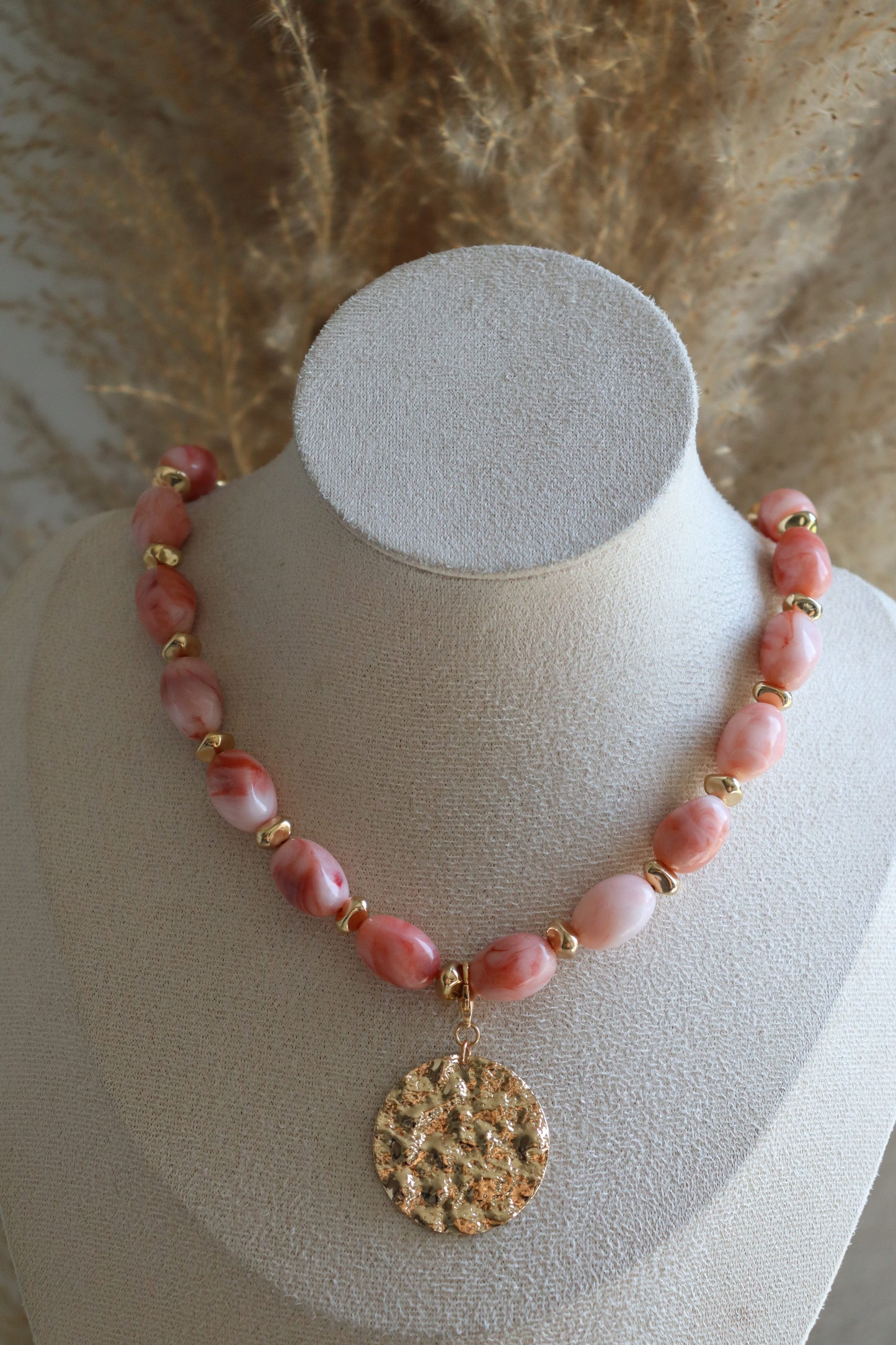 Collier Neyla-rose abricot