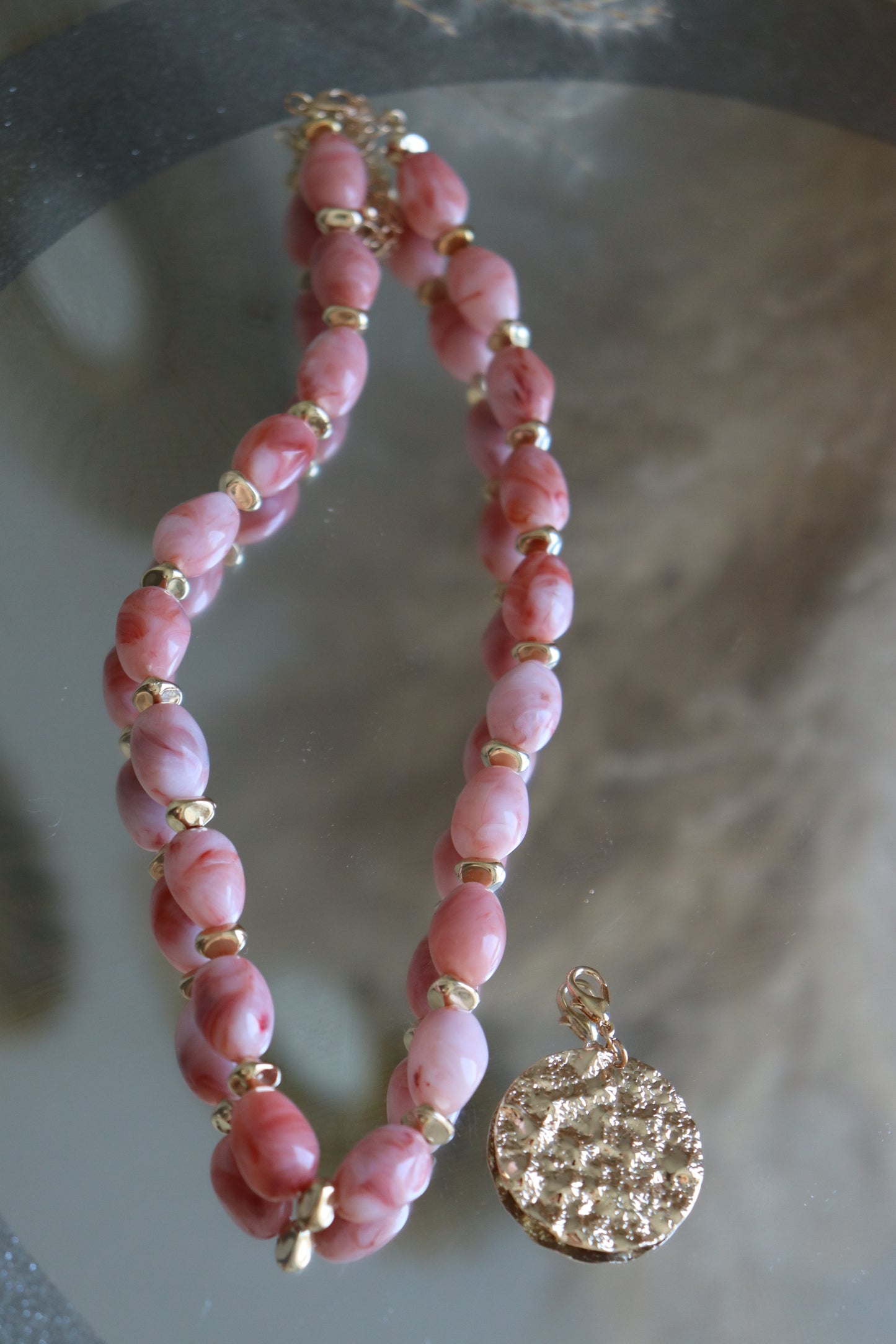 Collier Neyla-rose abricot