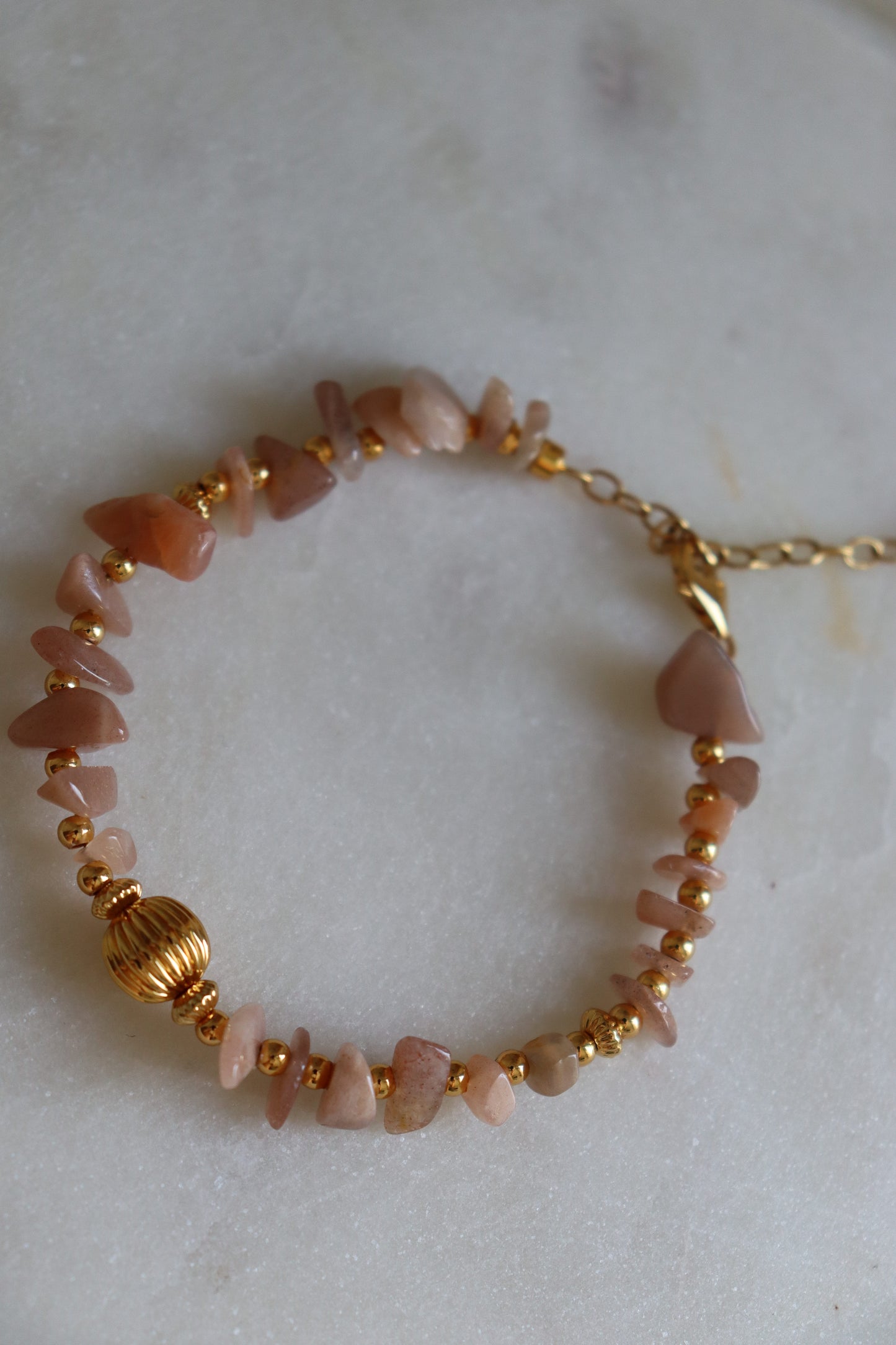 Bracelet - Topaze Orange & Coquillage