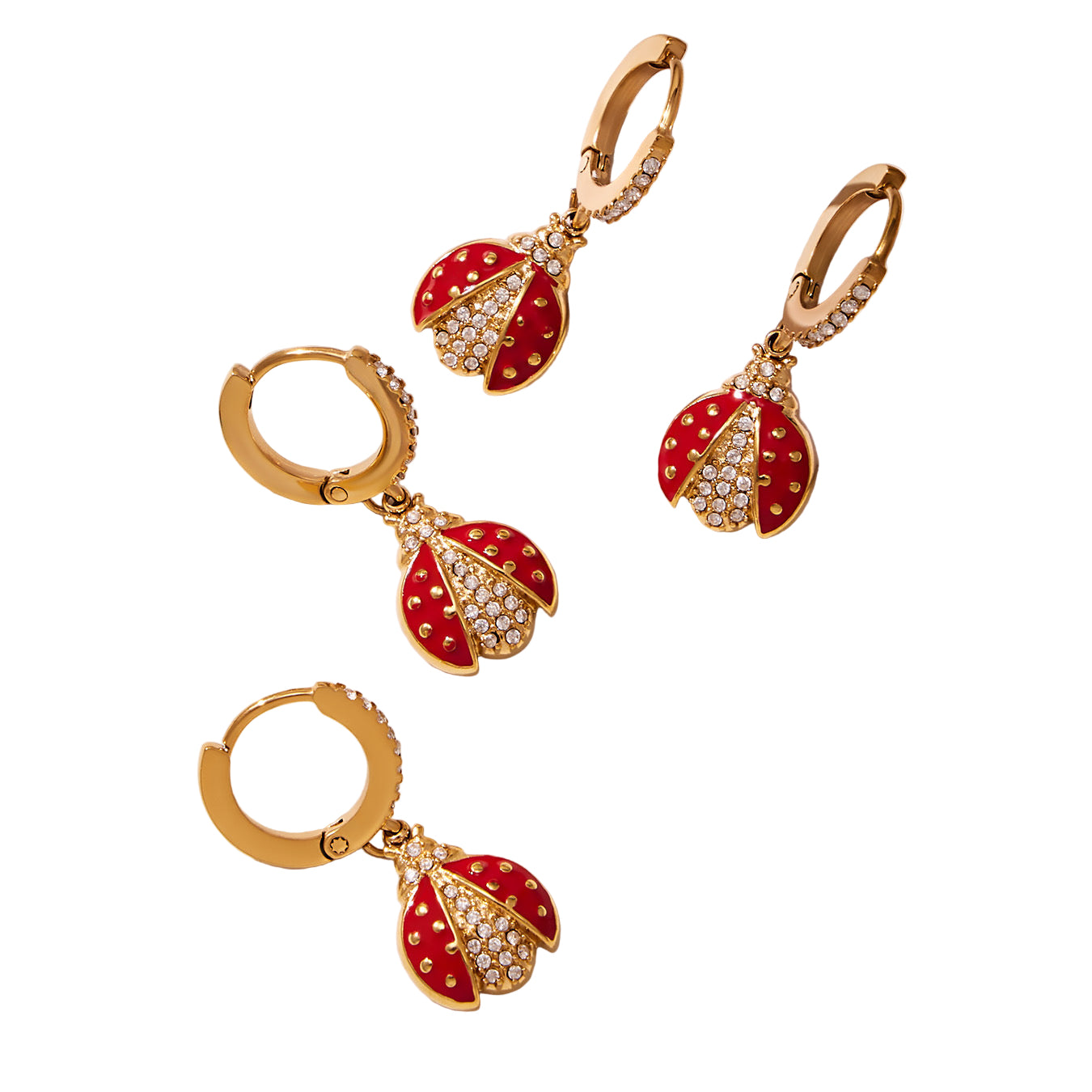Boucles d'oreilles Coccinelle