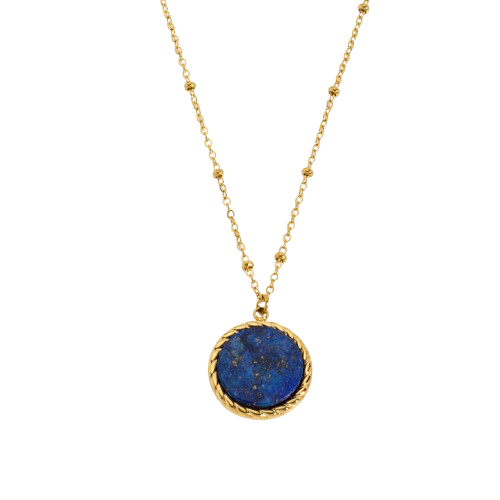 Collier Evelyne - Pendentif Lapis Lazuli