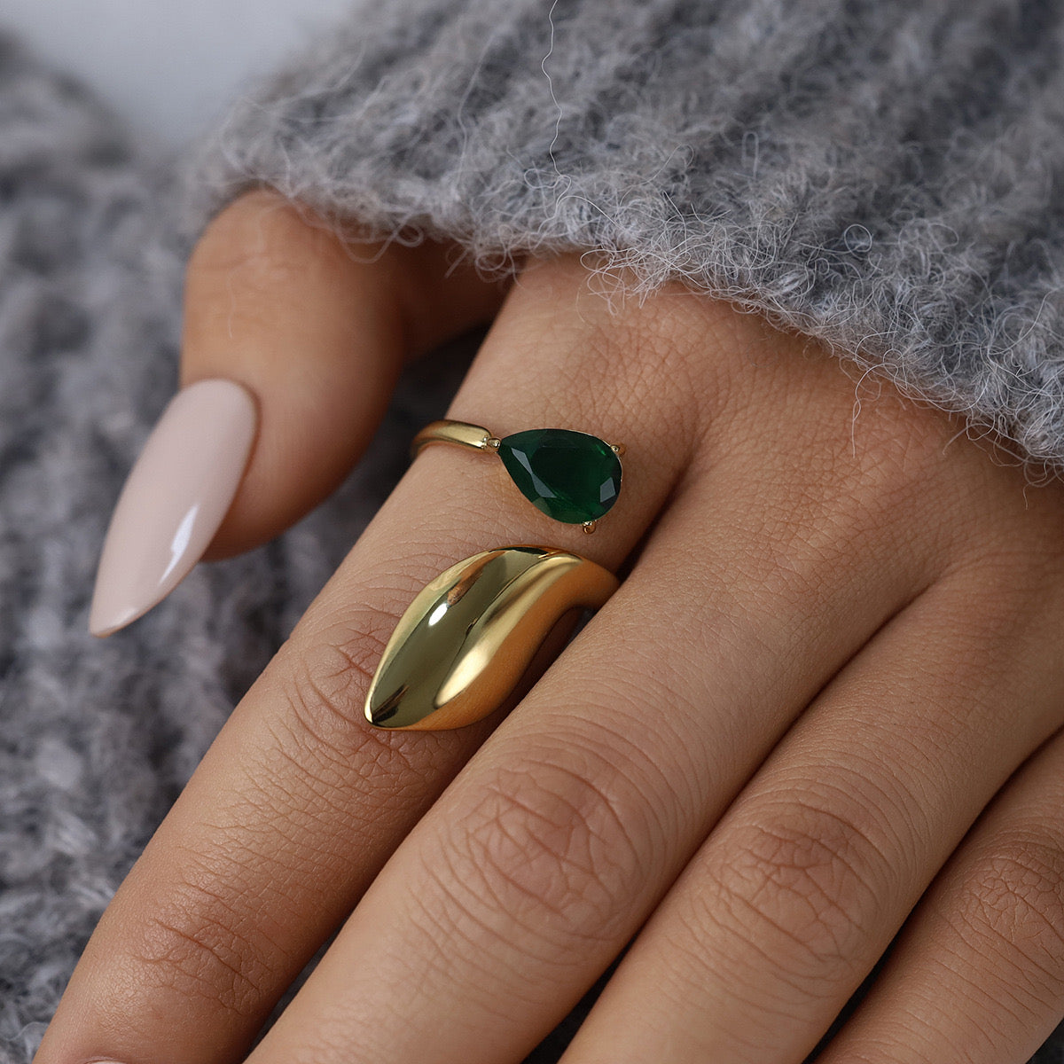 Bague Brogy - Zircon Vert