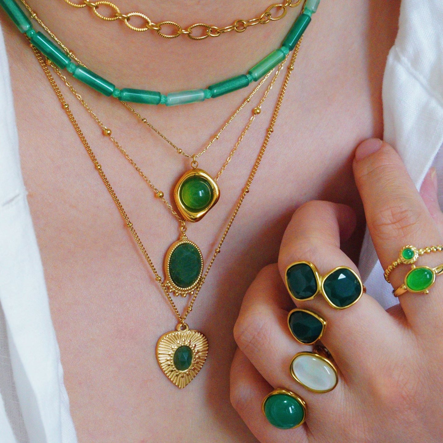 Bague Agathe Verte