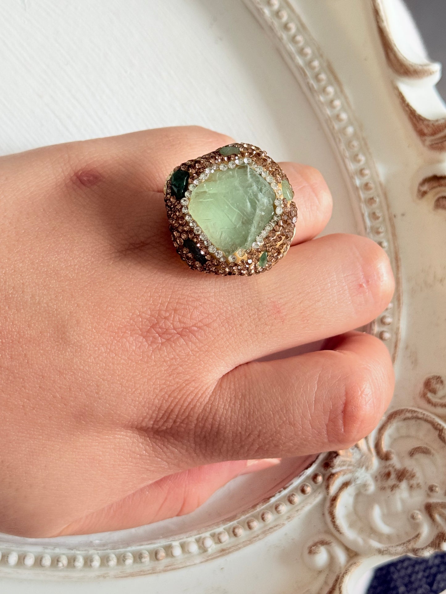 Bague Fluorite verte