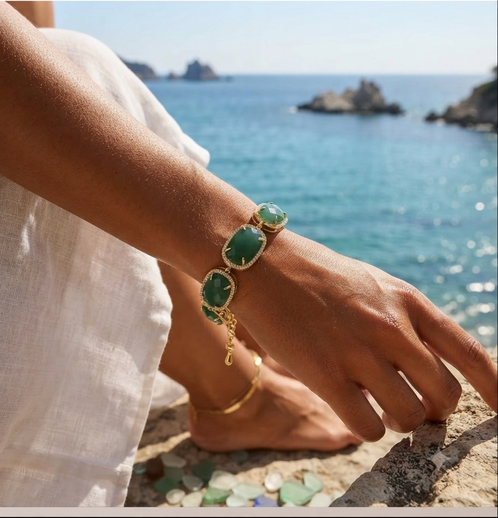 Bracelet Émeraude Solaire