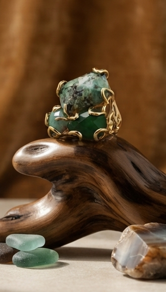 Bague Rivage Sauvage - Création Minérale