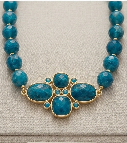 Collier Havana - Apatite bleu