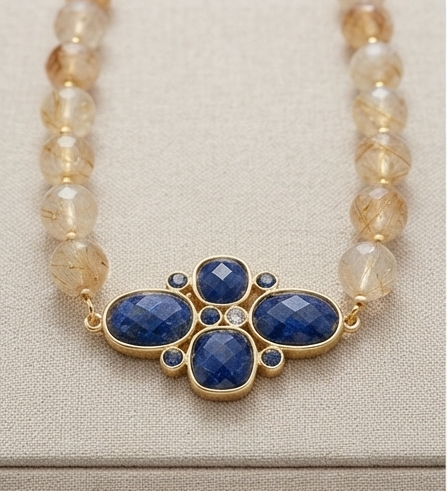 Collier Havana Citrine Lapis Lazuli