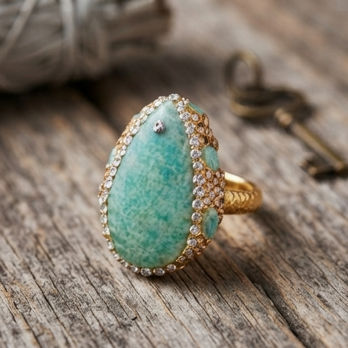 Bague Idole - Amazonite