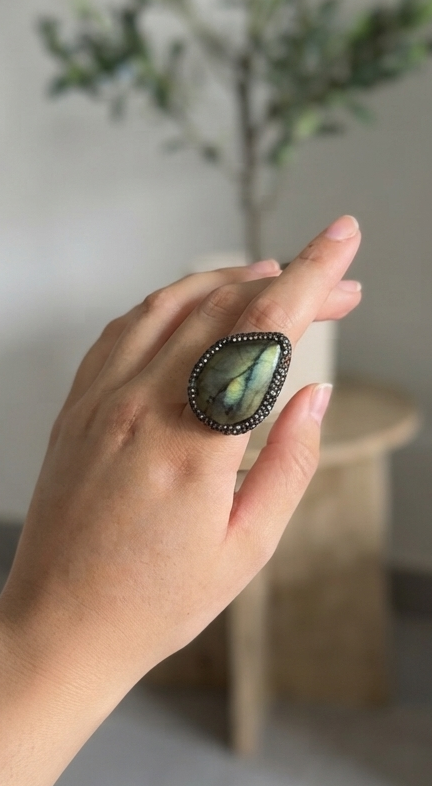 Bague lumière - Labradorite