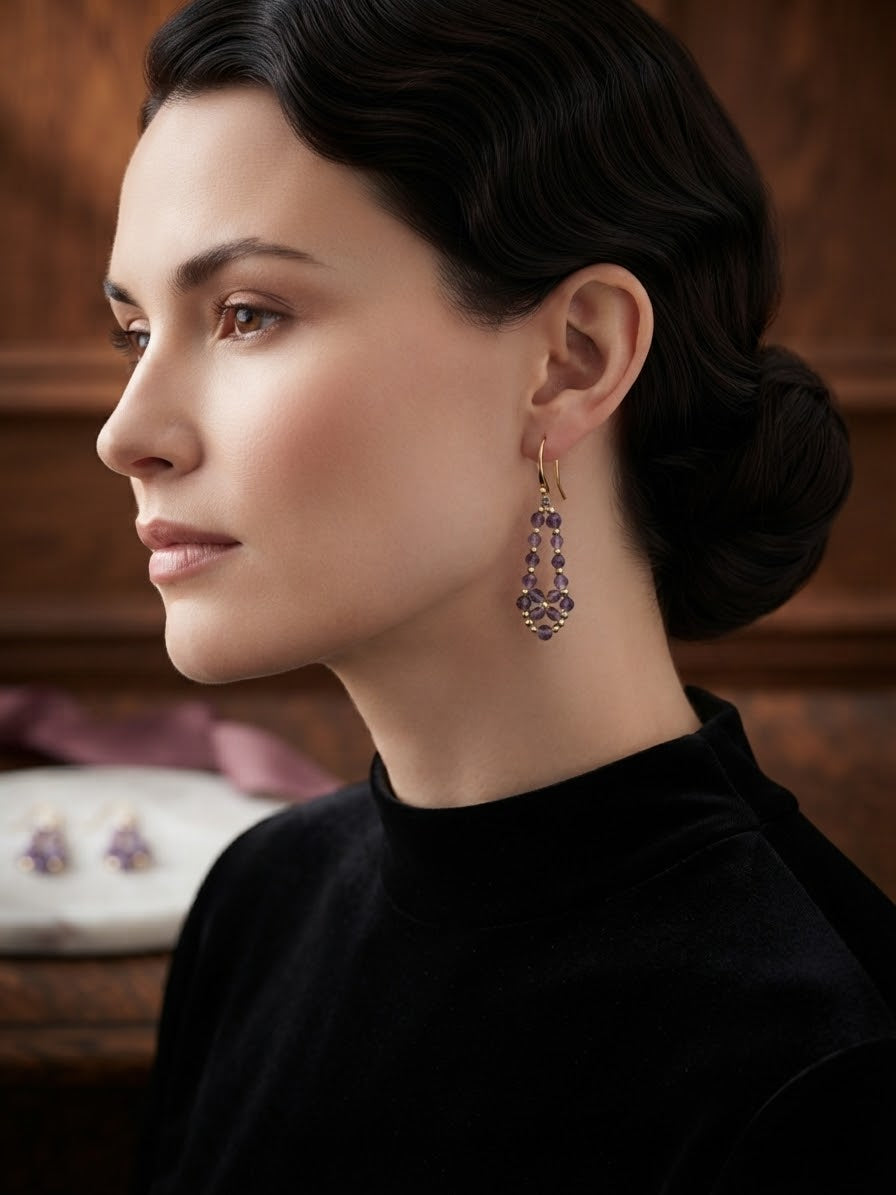 Boucles d’oreilles Liora - Améthyste