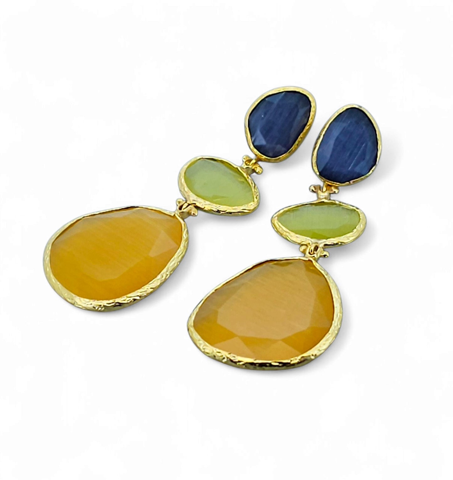 Boucle d'oreille Glow Line Jaune • Jaune clair • Violet
