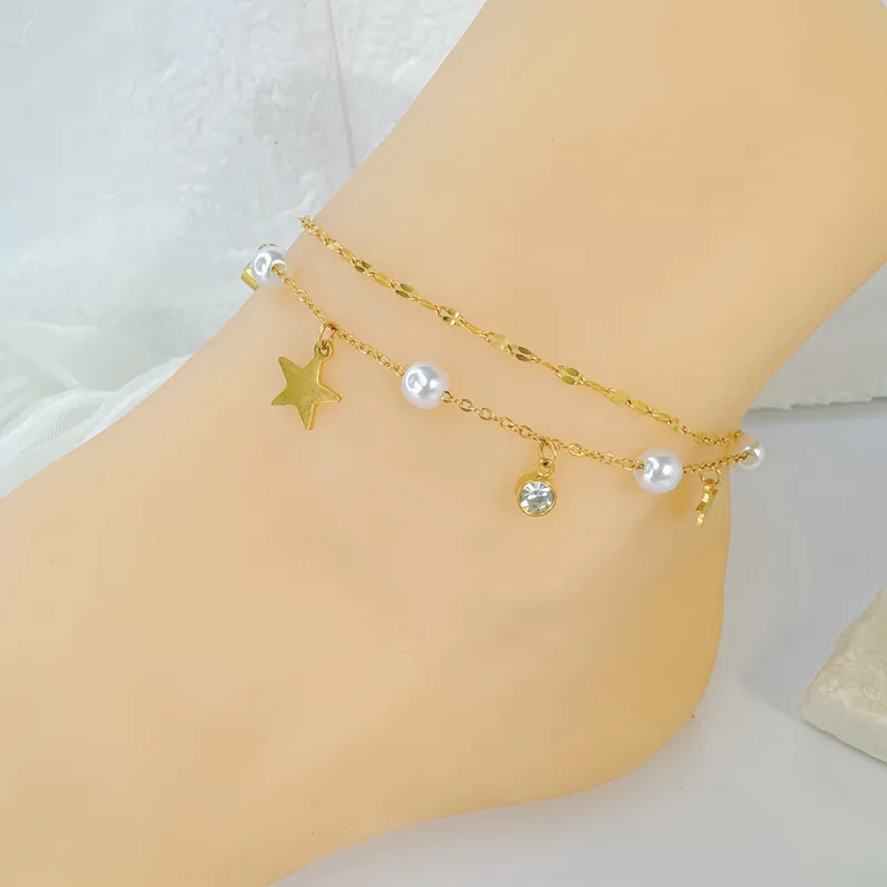 Bracelet de cheville Multi-charms Perla