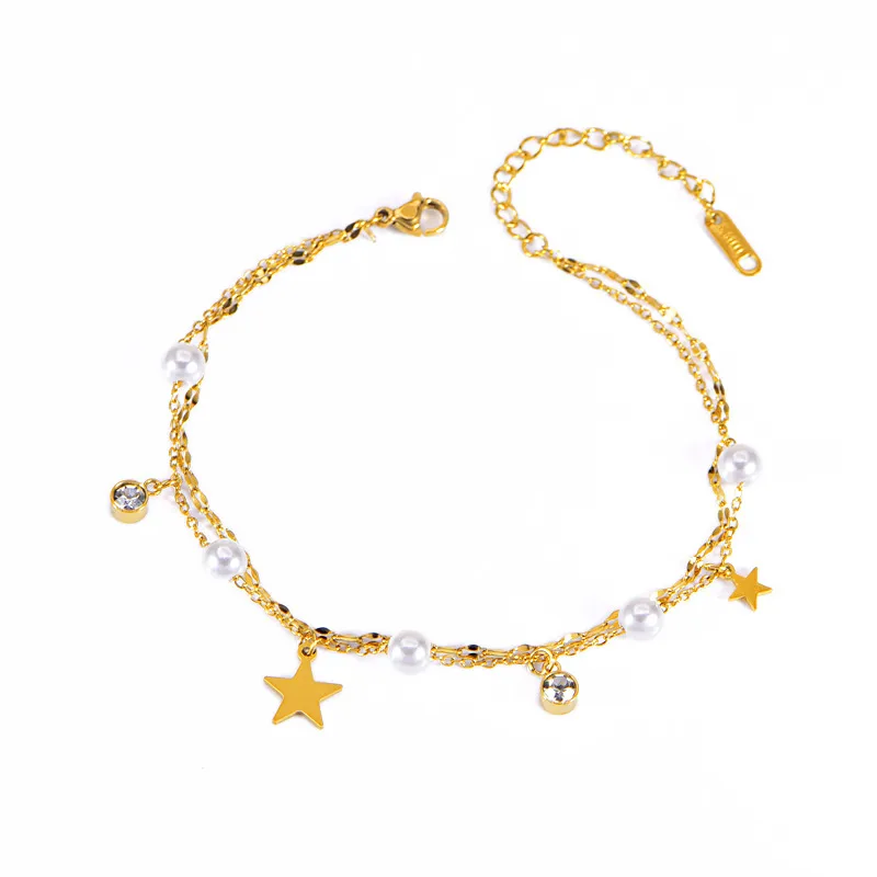 Bracelet de cheville Multi-charms Perla