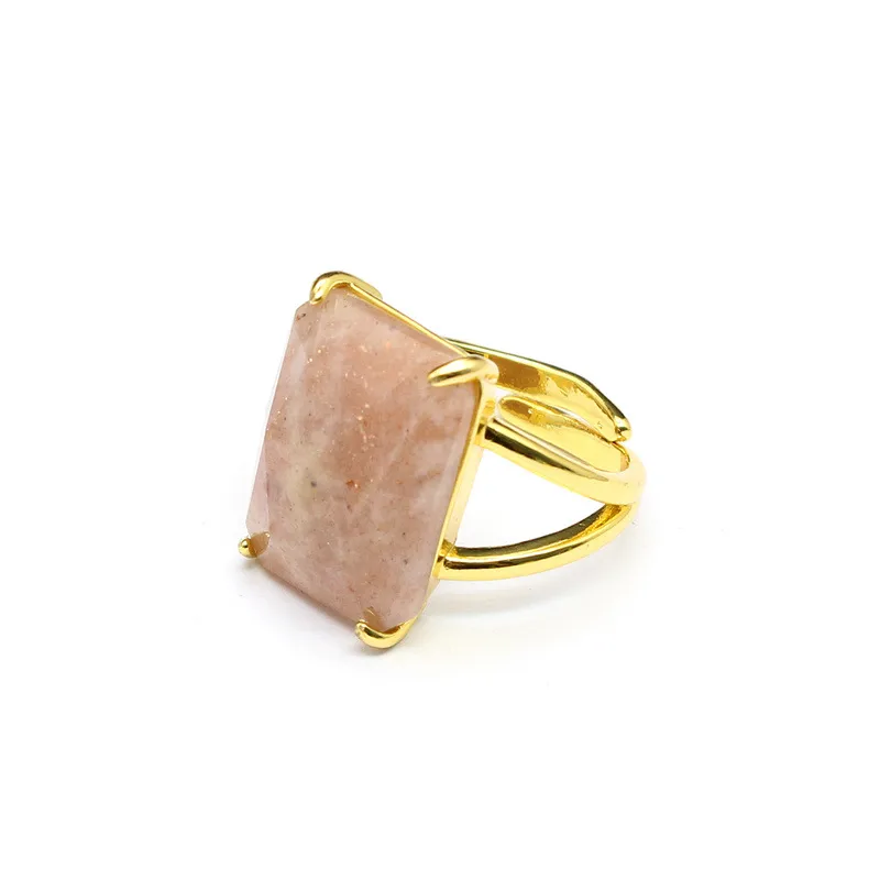 Bague Pria Amazonite & Pierre de Soleil