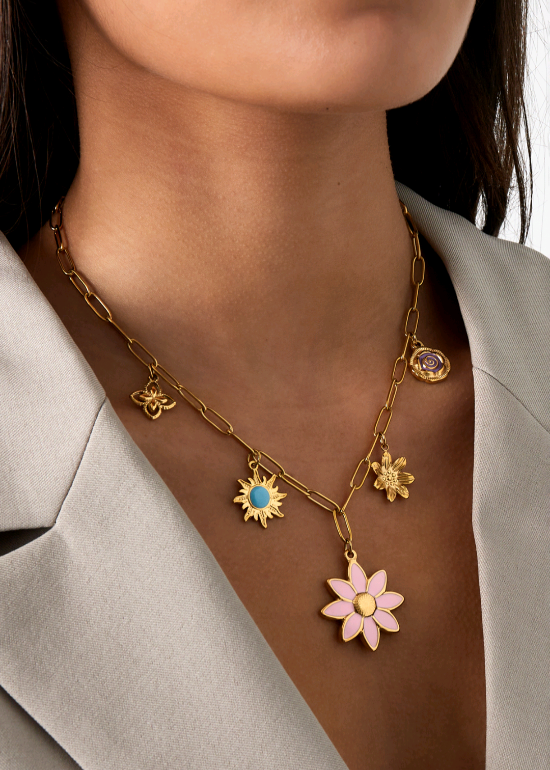 Collier Multi-charms Majorque