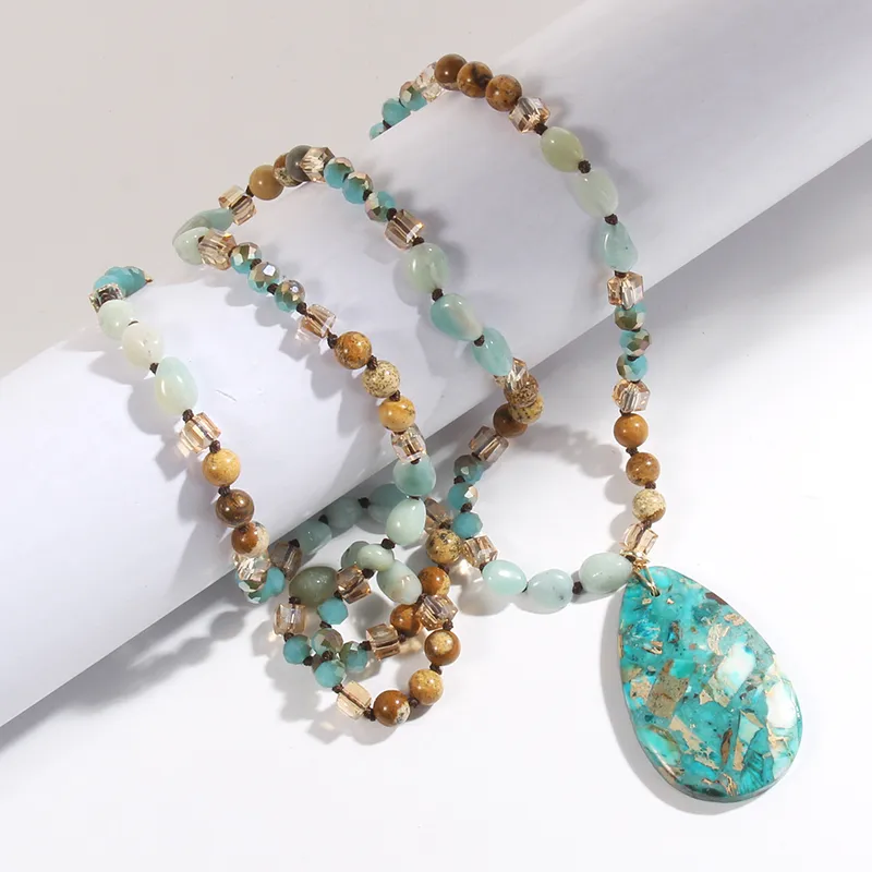 Sautoir Éclat Naturel Amazonite - Turquoise