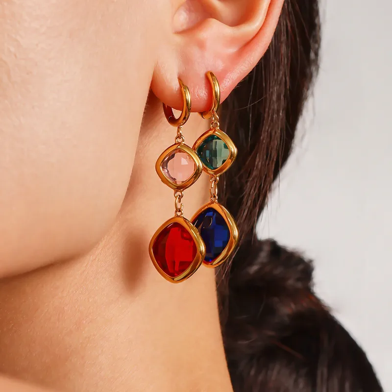Boucles d’oreilles Angelina bleu
