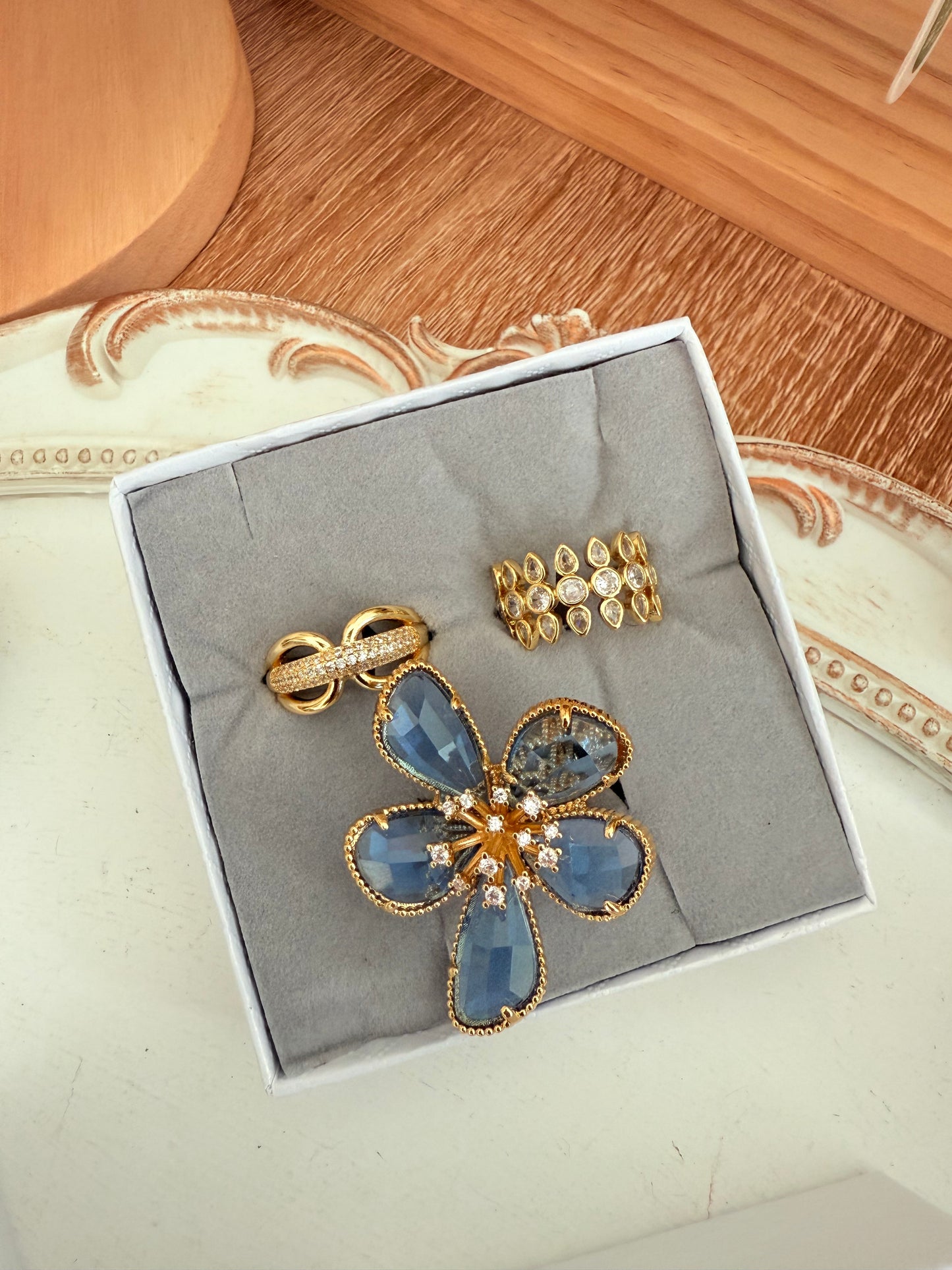 Lot de 3 bagues Zircon