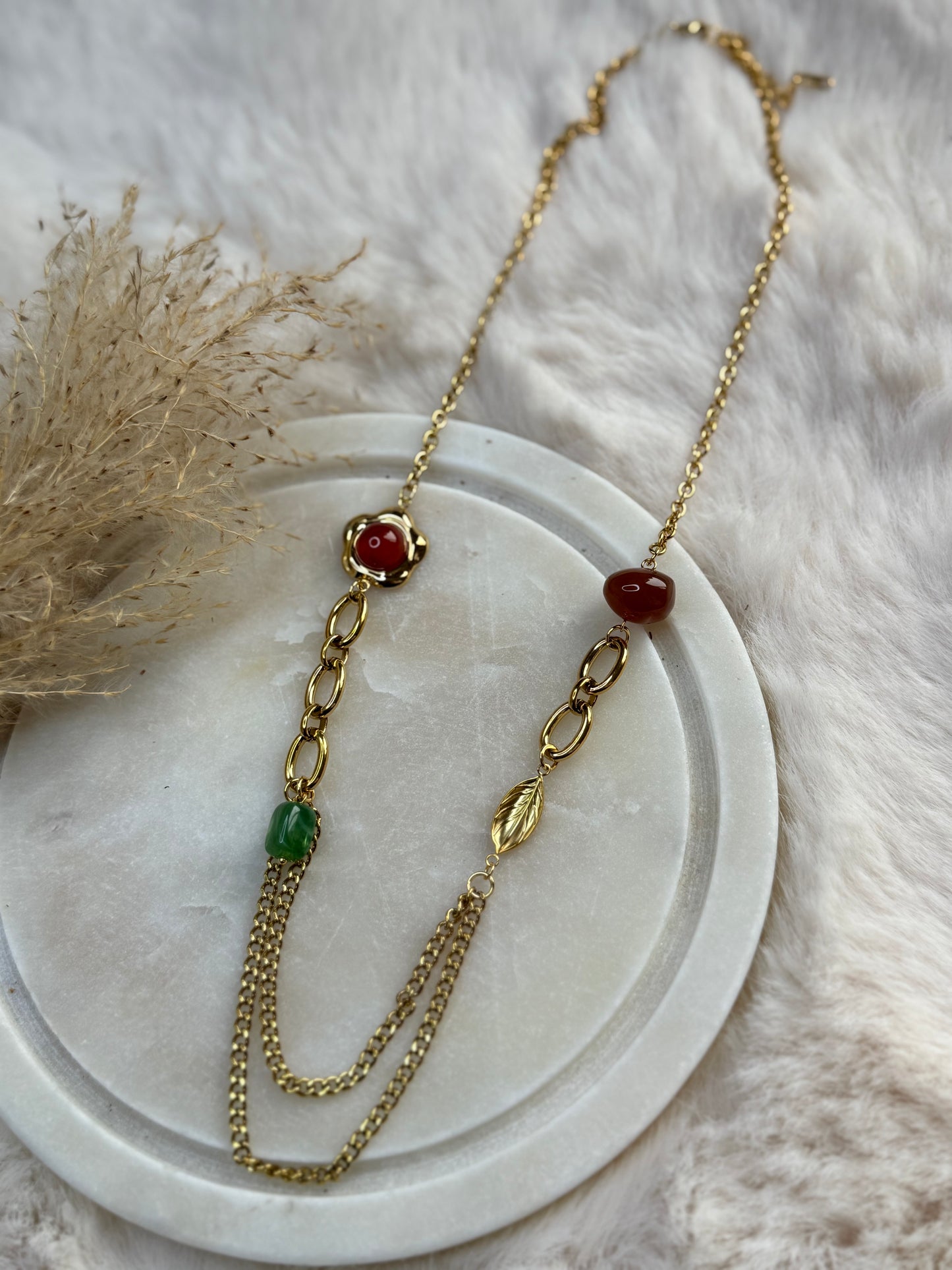 Sautoir Agatha Rouge