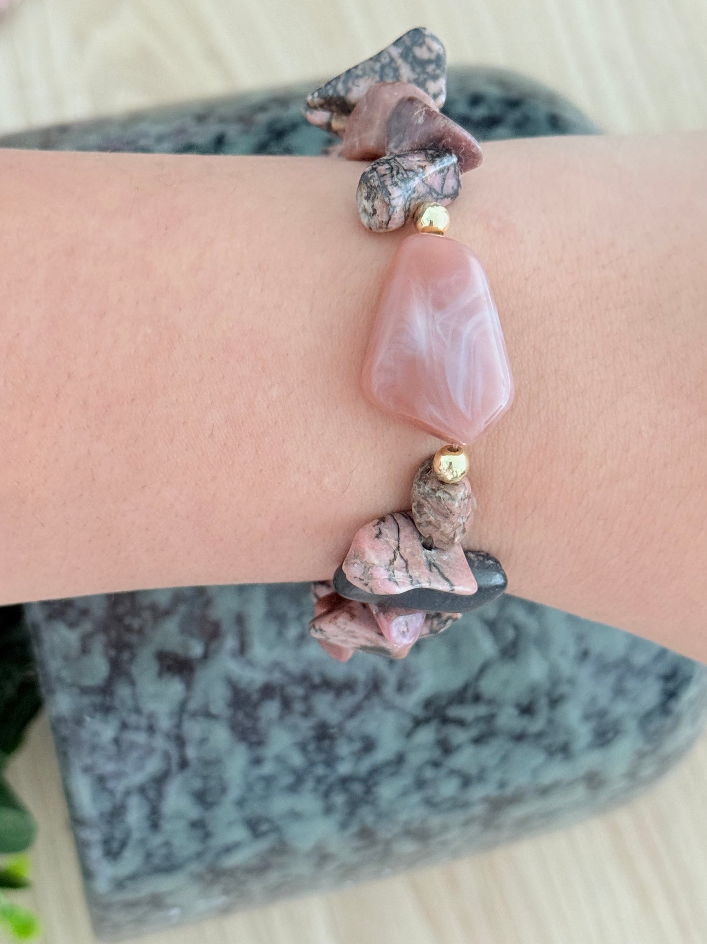 Bracelet jaspe rouge