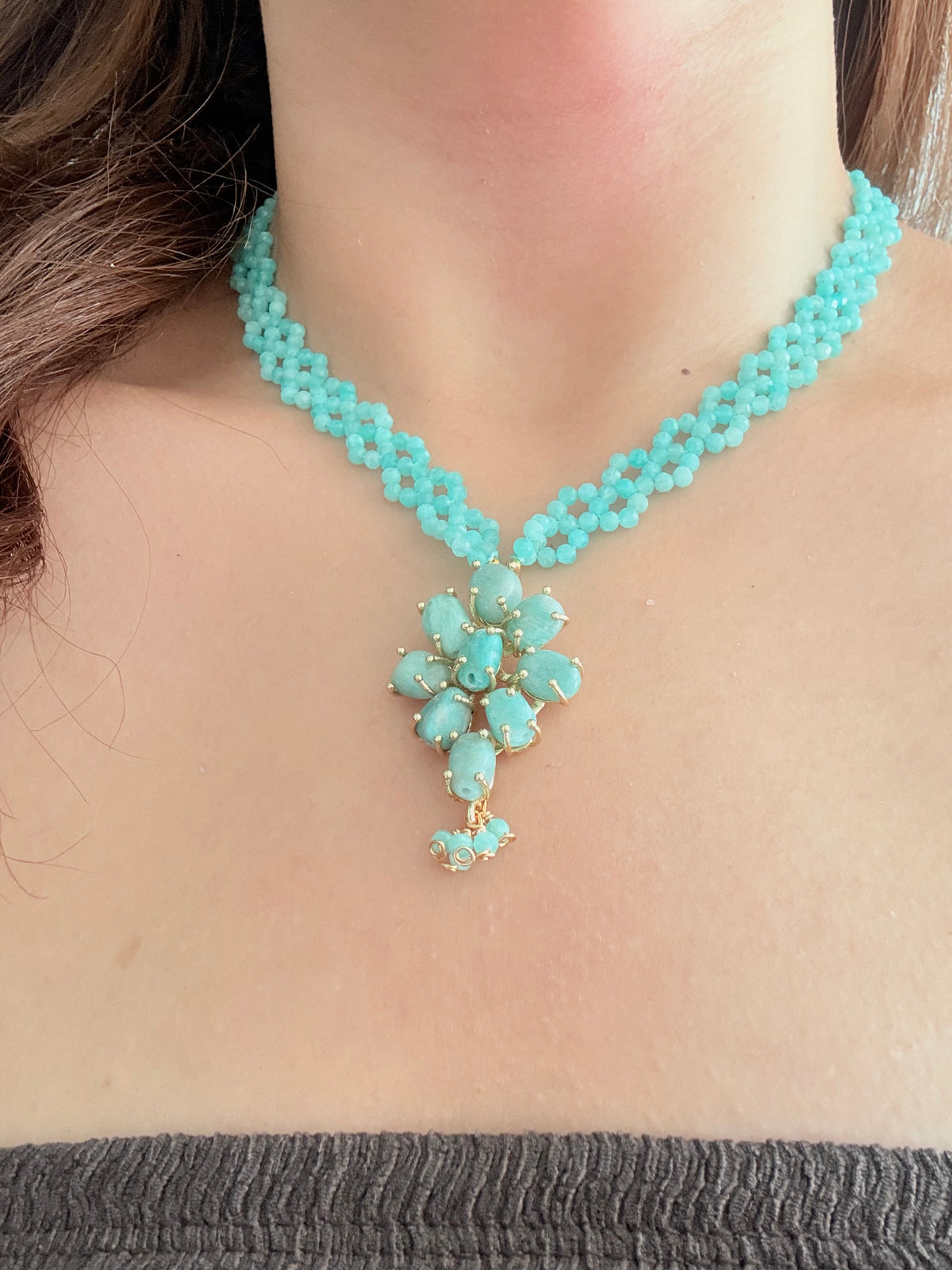 Collier création Gaïa - Amazonite