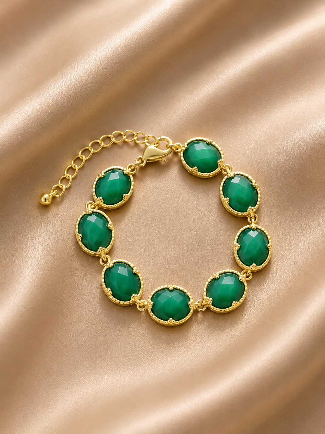 Bracelet Lydia - Agathe verte