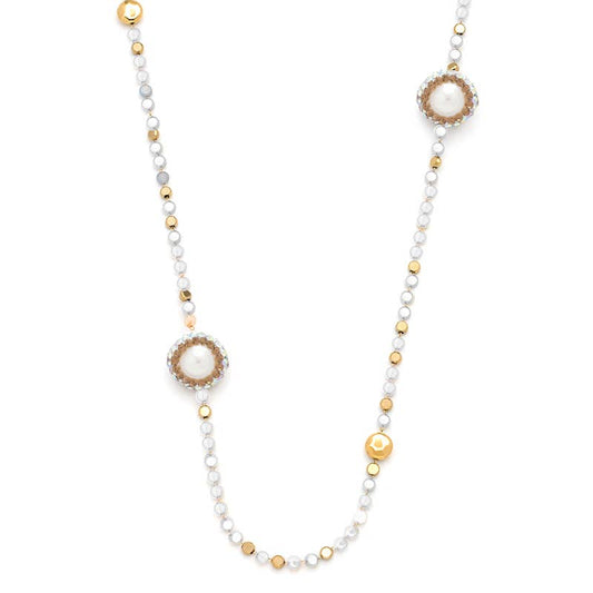 Sautoir pastel perles d’eau douce