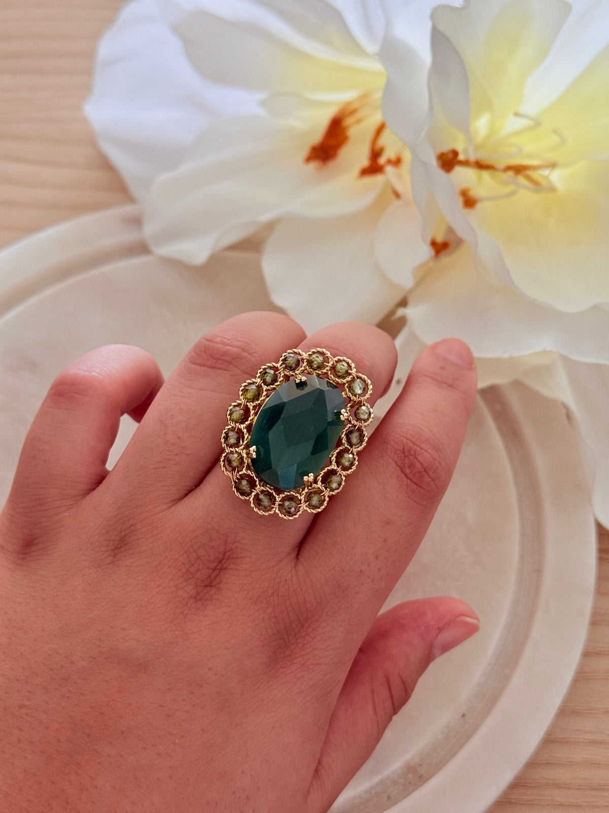 Bague Veyra - Quartz Vert