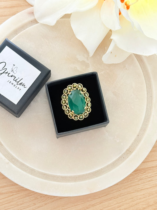 Bague Veyra - Quartz Vert