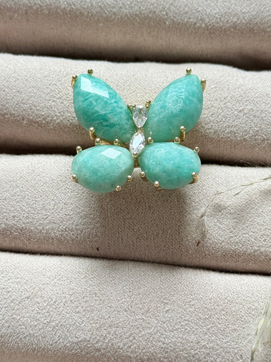 Bague Papillon Éclat - Bague Ajustable