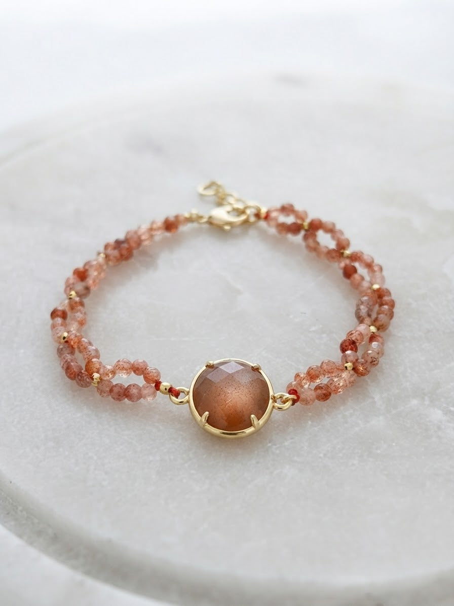 Bracelet création Alma - Pierre de soleil