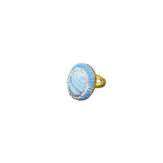 Bague Agate blue lace