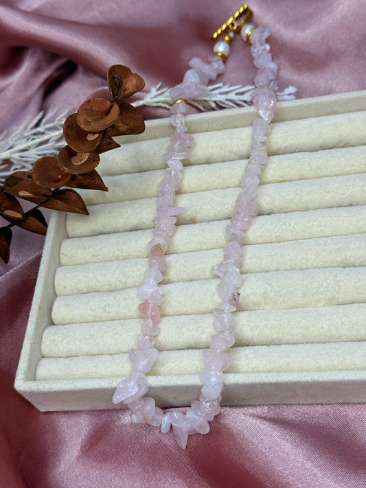 Collier Quartz Rose