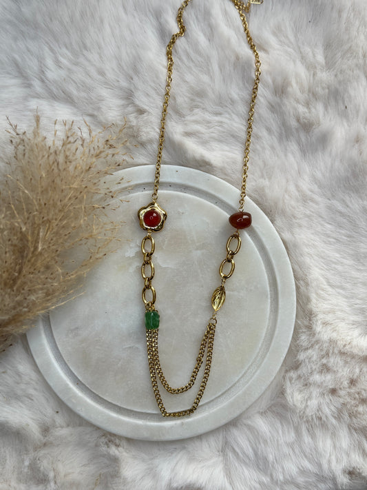 Sautoir Agatha Rouge