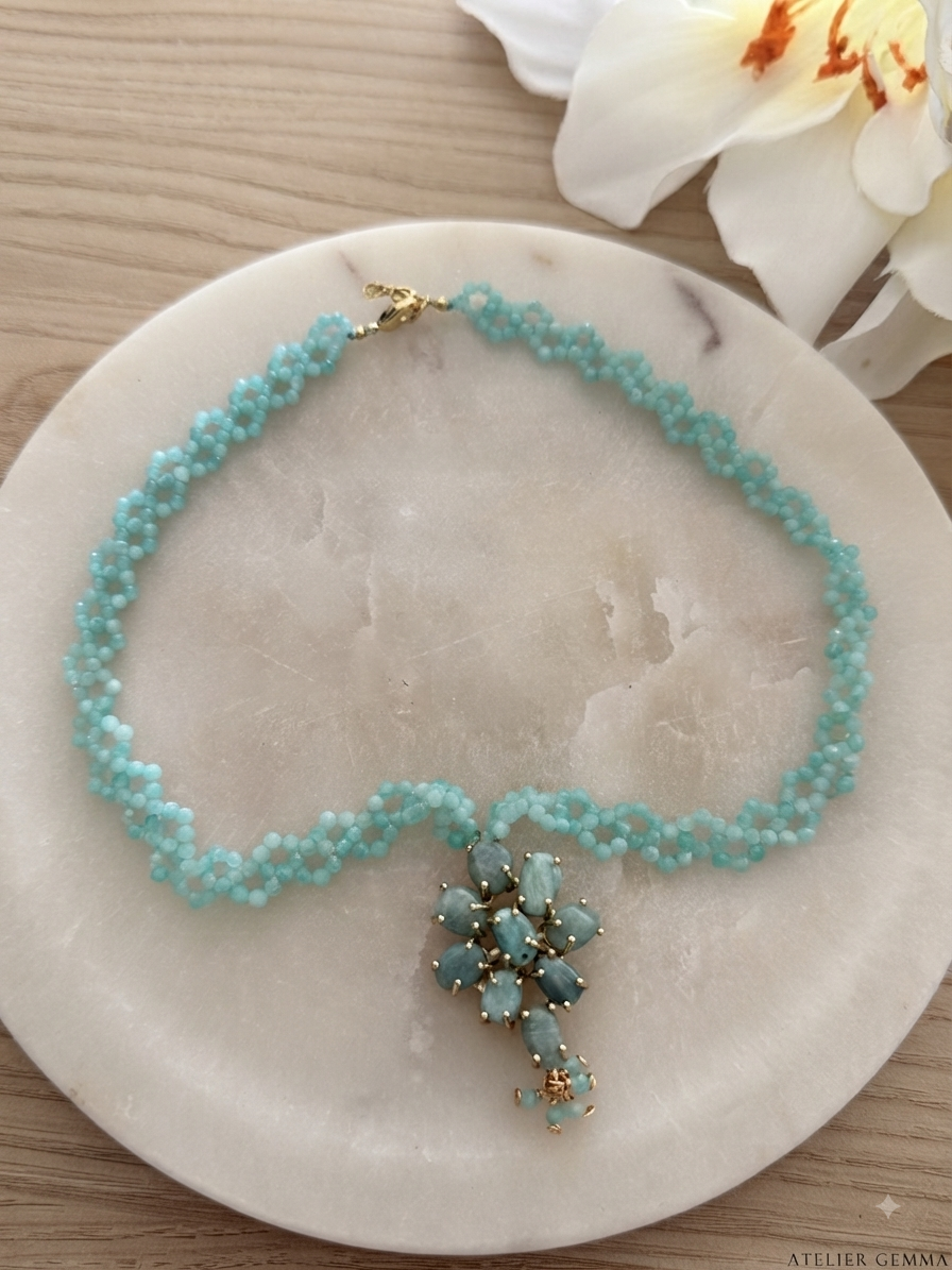 Collier création Gaïa - Amazonite