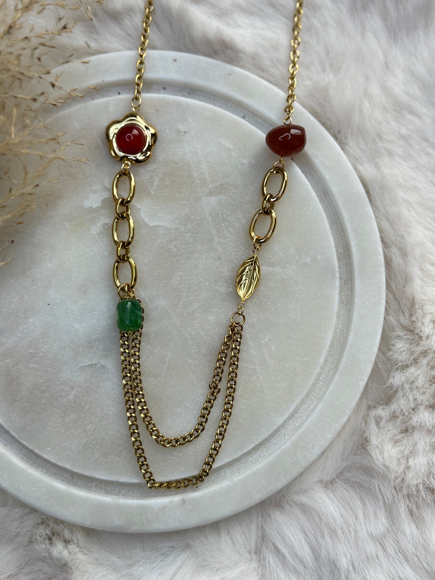 Sautoir Agatha Rouge